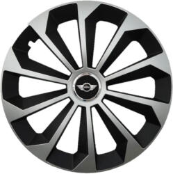AutoHelix MSA Set 4 Capace Roti 15 inchi (R15) Fame Gri-Negru, Compatibile Cu Mini (1978)