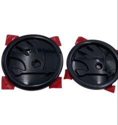 AutoHelix MSA Set 2 embleme capotă/portbagaj negru lucios 80mm x 90mm, pentru Skoda (k0228-0407-035)
