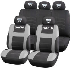 AutoHelix MSA Set Huse Scaune Universale HLX2 Compatibile cu Dacia - Negru/Gri (GROSG2)
