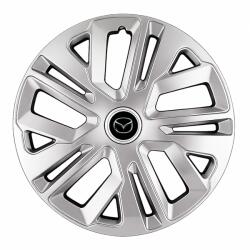 AutoHelix MSA Set 4 Capace Roti 14 inchi (R14) Raven Gri, Compatibile Cu Mazda (1843)