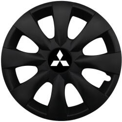 AutoHelix MSA Set 4 capace roti potrivite jantelor de 15 inchi (R15) compatibile MITSUBISHI, Model - 316 Black Edition (316MitsubishiBlack)