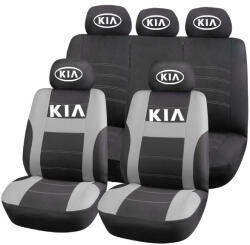 AutoHelix MSA Set Huse Scaune Universale HLX2 Compatibile cu Kia - Negru/Gri (GROSG8)