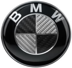 AutoHelix MSA Emblema BMW capota/portbagaj, 82mm, negru+carbon (iro218)