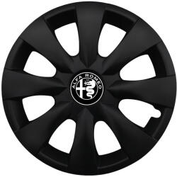 AutoHelix MSA Set 4 capace roti potrivite jantelor de 15 (R15) inchi compatibile ALFA ROMEO, Model - 316 Black Edition (316AlfaBlack)