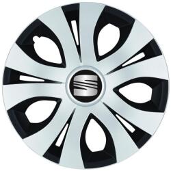 AutoHelix MSA Set 4 Capace Roti Top Gri-Negru R15, Compatibil Cu Seat (14615)