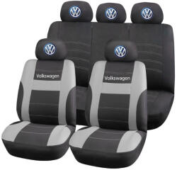 AutoHelix MSA Set Huse Scaune Universale HLX2 Compatibile cu Volkswagen - Negru/Gri (GROSG20)
