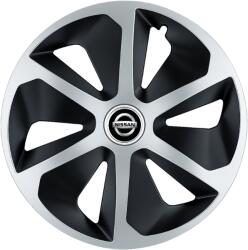 AutoHelix MSA Set 4 capace roti Roco Gri-Negru R16 Compatibil Cu Nissan (2707)