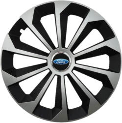 AutoHelix MSA Set 4 Capace Roti 15 inchi (R15) Fame Gri-Negru, Compatibile Cu Ford (1924-1924)