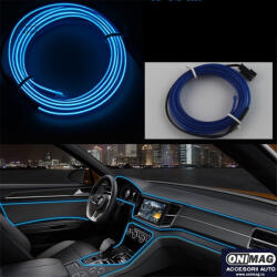 ONIMAG Neon Lumina Ambientala Auto 2M Albastru (D5SKVFBBM)