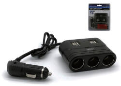 Olesson Încărcător Auto Olesson 1678, 120W, 12/24V, cu 3 Ieșiri Brichetă și 4 Porturi USB (AX_1678)