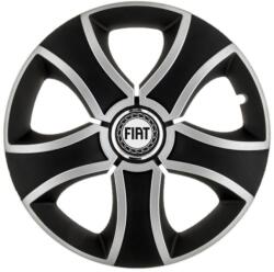 AutoHelix MSA Set 4 Capace Roti 14 inchi (R14) Bis Gri-Negru, Compatibile Cu Fiat (3150)