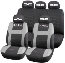 AutoHelix MSA Set Huse Scaune Universale HLX2 Compatibile cu Dacia Nou - Negru/Gri (GROSG3)