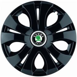 AutoHelix MSA Set 4 Capace Roti Top Negru R15, Compatibil Cu Skoda (14396)
