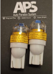 AutoHelix MSA Set 2 becuri auto W5W/T10-3W cu lupa alb (AX_LED 523)