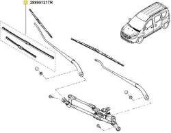 Renault Set Lamele Stergator 550/400 Mm (cx_288901217r)