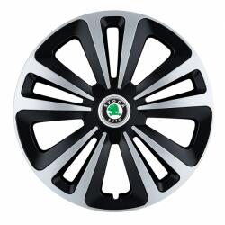 AutoHelix MSA Set 4 Capace Roti Terra Gri-Negru R15 Compatibil Cu Skoda (3047)