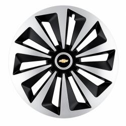 AutoHelix MSA Set 4 capace roti Fox Gri-Negru R14 Compatibil Cu Chevrolet (6152)