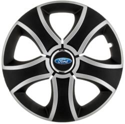 AutoHelix MSA Set 4 Capace Roti 14 inchi (R14) Bis Gri-Negru, Compatibile Cu Ford (3153)