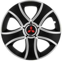 AutoHelix MSA Set 4 Capace Roti 15 inchi (R15) Bis Gri-Negru, Compatibile Cu Mitsubishi (3205)