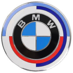 AutoHelix MSA Emblema Sigla Compatibila cu BMW Pentru Capota/Portbagaj 82MM, Editie Aniversara 50 de ani (maf562)