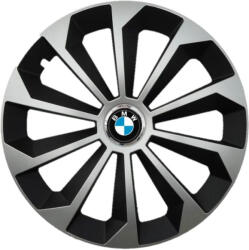 AutoHelix MSA Set 4 Capace Roti 15 inchi (R15) Fame Gri-Negru, Compatibile Cu BMW (1906-1906)
