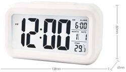 AutoHelix MSA Ceas cu termomentru si alarma alb (AX_APS-0019)