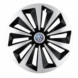 AutoHelix MSA Set 4 capace roti Fox Gri-Negru R15 Compatibil Cu Volkswagen (6226)