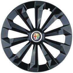 AutoHelix MSA Set 4 Capace Roti 15 inchi (R15) Fame Negru, Compatibile Cu Alfa Romeo (8989)