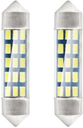 AMiO Set 2 becuri auto C5W/Sofit, Standard 3014, 15 SMD, 39 mm, 12V, culoare alb (AX_01091)