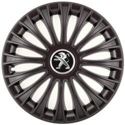 AutoHelix MSA Set 4 Capace Roti, potrivite jantelor de R14, pentru Peugeot, model dino Negru (15050)