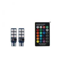 AutoHelix MSA Set 2 becuri auto W5W/T10-12 Smd -RGB cu telecomanda (AX_LED 568)