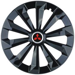AutoHelix MSA Set 4 Capace Roti 15 inchi (R15) Fame Negru, Compatibile Cu Mitsubishi (10043)