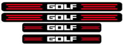 AutoHelix MSA Set 4 Stickere Negre Pentru Praguri Golf, negru-rosu-alb (SPGNRA)