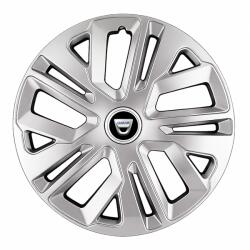 AutoHelix MSA Set 4 Capace Roti 14 inchi (R14) Raven Gri, Compatibile Cu Dacia (1787)