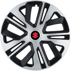 AutoHelix MSA Set 4 Capace Roti, model 15 Inchi (R15) Raven Gri-Negru, Compatibile Cu Suzuki (1748-1748)