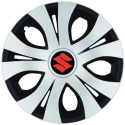 AutoHelix MSA Set 4 Capace Roti Top Gri-Negru R15, Compatibil Cu Suzuki (14635)