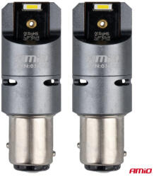AMiO Becuri LED FULL CANBUS PRO P21/5W 2x1860 SMD alb 12V 24V AMIO-03605 (AX_03605)