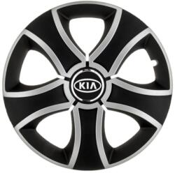 AutoHelix MSA Set 4 Capace Roti 15 inchi (R15) Bis Gri-Negru, Compatibile Cu Kia (3173)