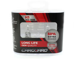 Carguard Set de 2 becuri Halogen 24V - H3, 70W, +50% Intensitate - LONG LIFE - CARGUARD (CG_BHA042)