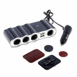 Olesson Încărcător Auto Olesson WF-4008 cu 4 Prize și 2 Porturi USB (AX_WF4008)