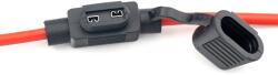  Set suport siguranță auto tip MINI (11x8.6mm) etanșe Carguard - 5 buc - cablu 22 cm cupru 1 mm2 - max 15A (CG_USC008)