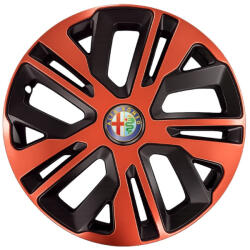 AutoHelix MSA Set 4 Capace Roti 15 inch (R15), Raven Cupru-Negru Compatibil Cu Alfa Romeo (cup1)