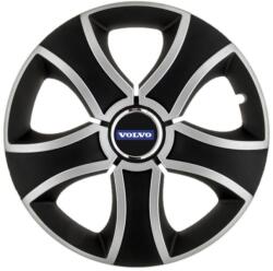 AutoHelix MSA Set 4 Capace Roti 15 inchi (R15) Bis Gri-Negru, Compatibile Cu Volvo (3263)
