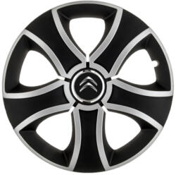 AutoHelix MSA Set 4 Capace Roti 14 inchi (R14) Bis Gri-Negru, Compatibile Cu Citroen (3132)