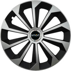 AutoHelix MSA Set 4 Capace Roti 15 inchi (R15) Fame Gri-Negru, Compatibile Cu Smart (2134)