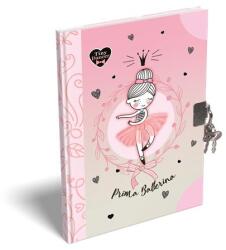 465 Emlékkönyv, lakattal, A5, keményfedeles, LIZZYSULI, "Tiny Dancer, Lovely Ballerina (TICLEKTDA5)