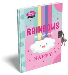 465 Emlékkönyv, lakattal, A5, keményfedeles, LIZZYSULI, "Lollipop Rainbow (TICLEKLRA5)