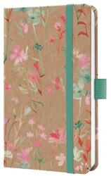  Naptár, A6, heti, 2027, kemény borító, SIGEL "Jolie", Green Floral Serenity (SI7J806)