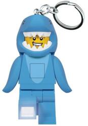 SIÓ Kulcstartó, LED világítással, LEGO "Shark Suit Guy (LLGLKE155)