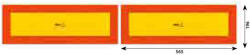 AutoHelix MSA Set 2 Autocolante Reflectorizante 565x132 Mm Hico (cx_twy148)